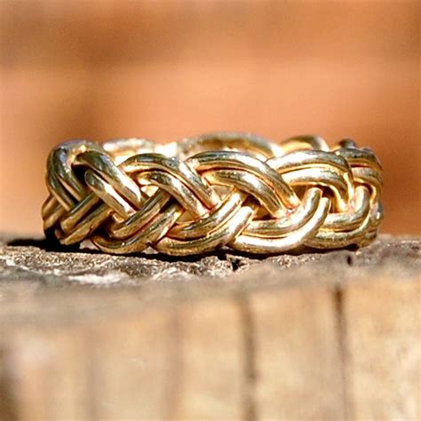 gold ring with circle and line|gold braided rings for women.